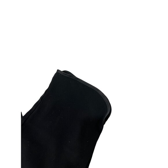 ZARA TRF Crepe Pants Elastic Drawstring Wist Ankle Length Black Pull-On - Picture 3 of 8